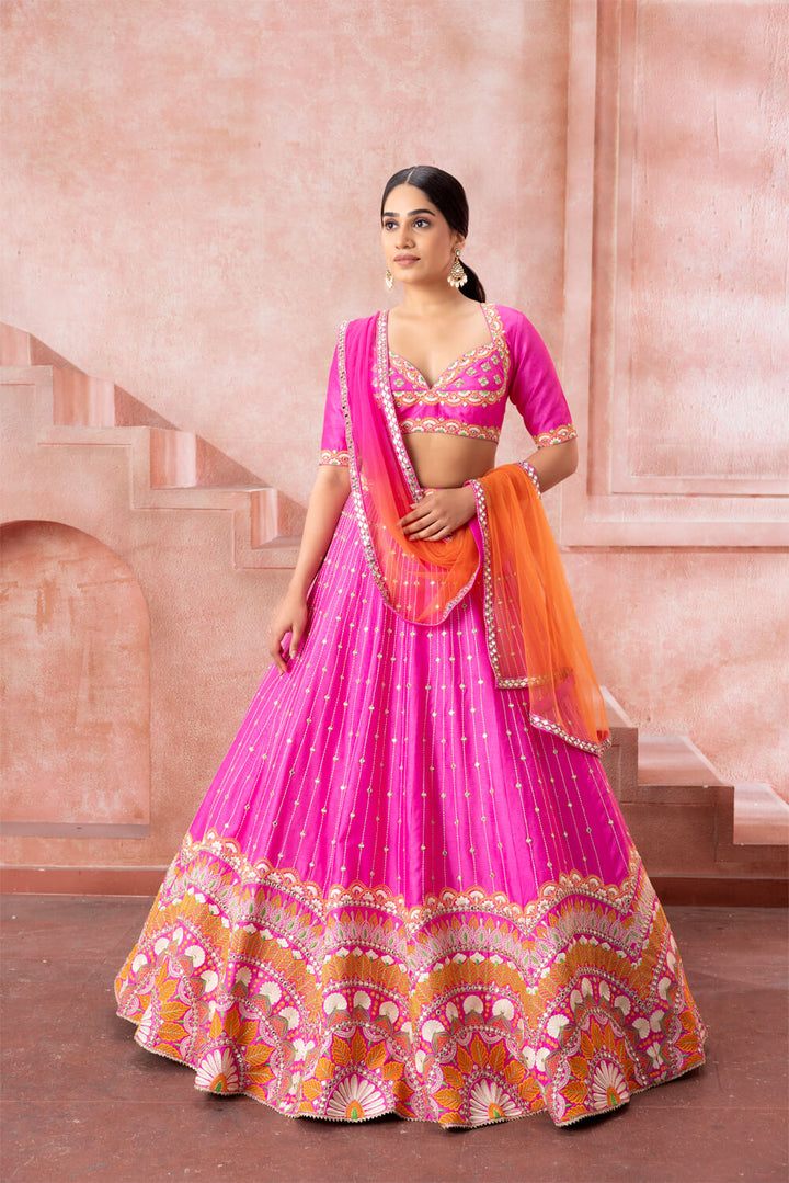 Chandra- Resham Lehenga