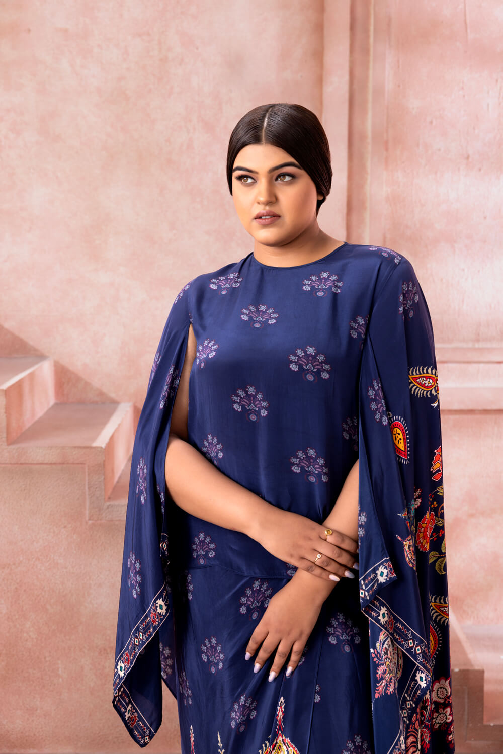Shakti- Royal Blue Straight cut kurta - NSL FASHION PVT LTD