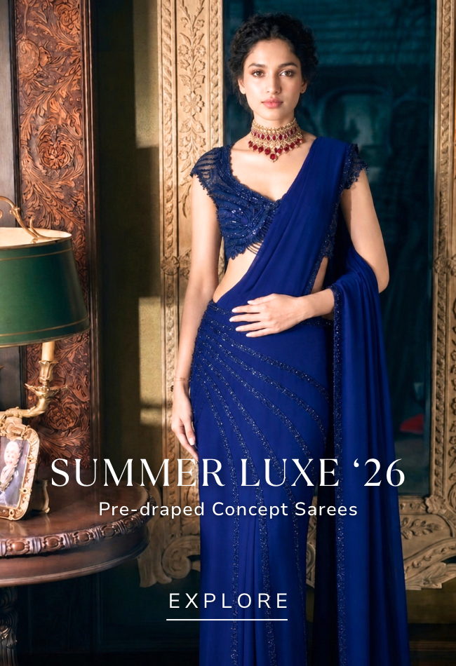 Neeta Lulla Unbound - Summer Luxe 26 Pre-draped Concept Sarees | Shop Now