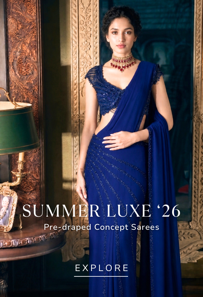 Neeta Lulla Unbound - Summer Luxe 26 Pre-draped Concept Sarees | Shop Now