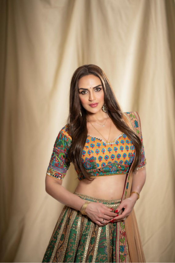 Fern Green Kalamkari Chanderi Silk Lehenga Set with Mirrorwork - NSL FASHION PVT LTD