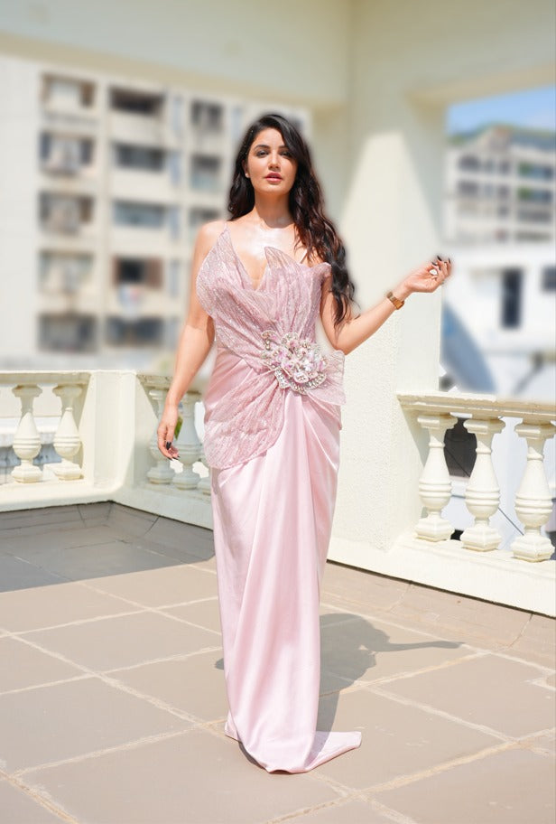BABY PINK GOWN - NSL FASHION PVT LTD
