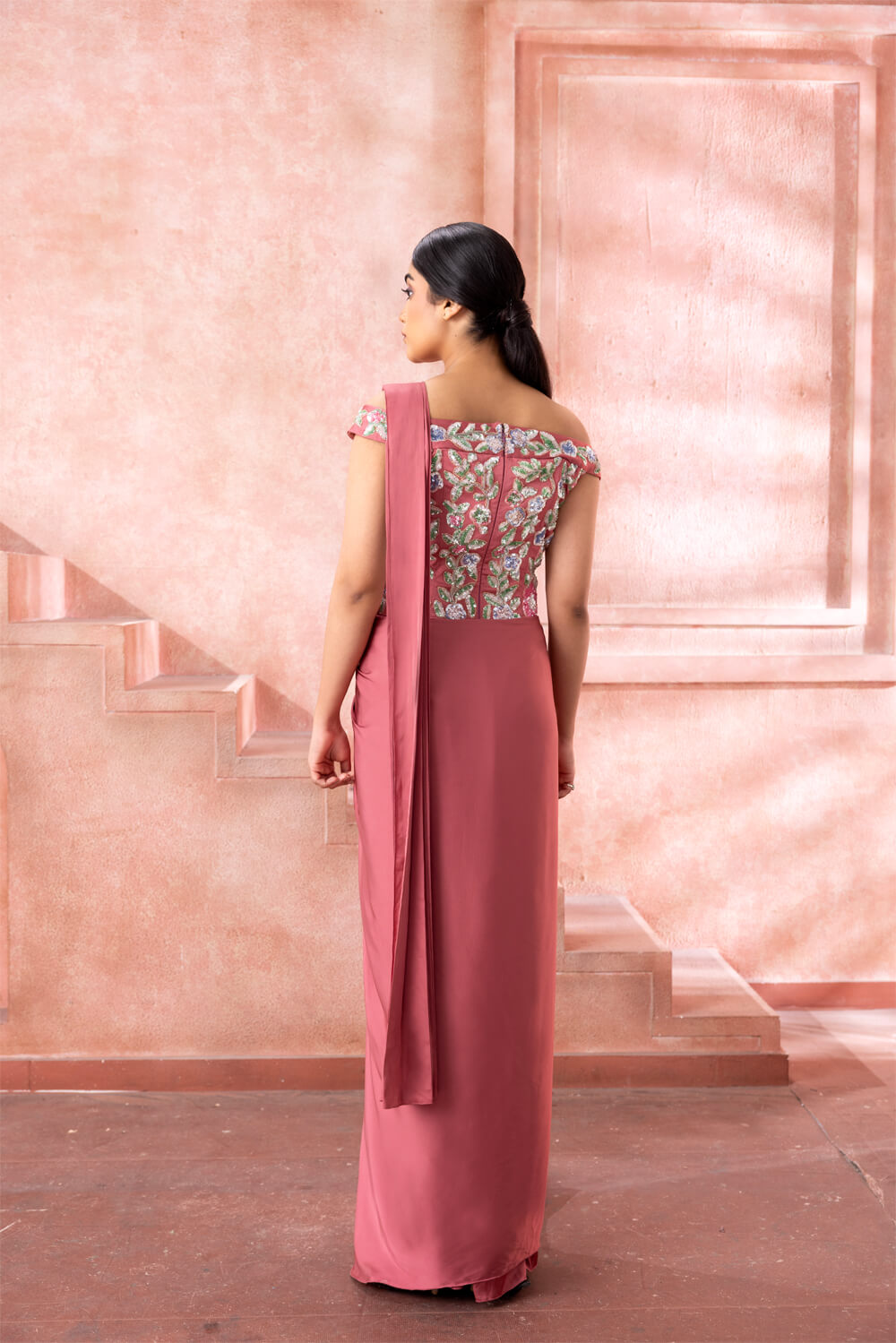 Blush Saree Gown - NSL FASHION PVT LTD