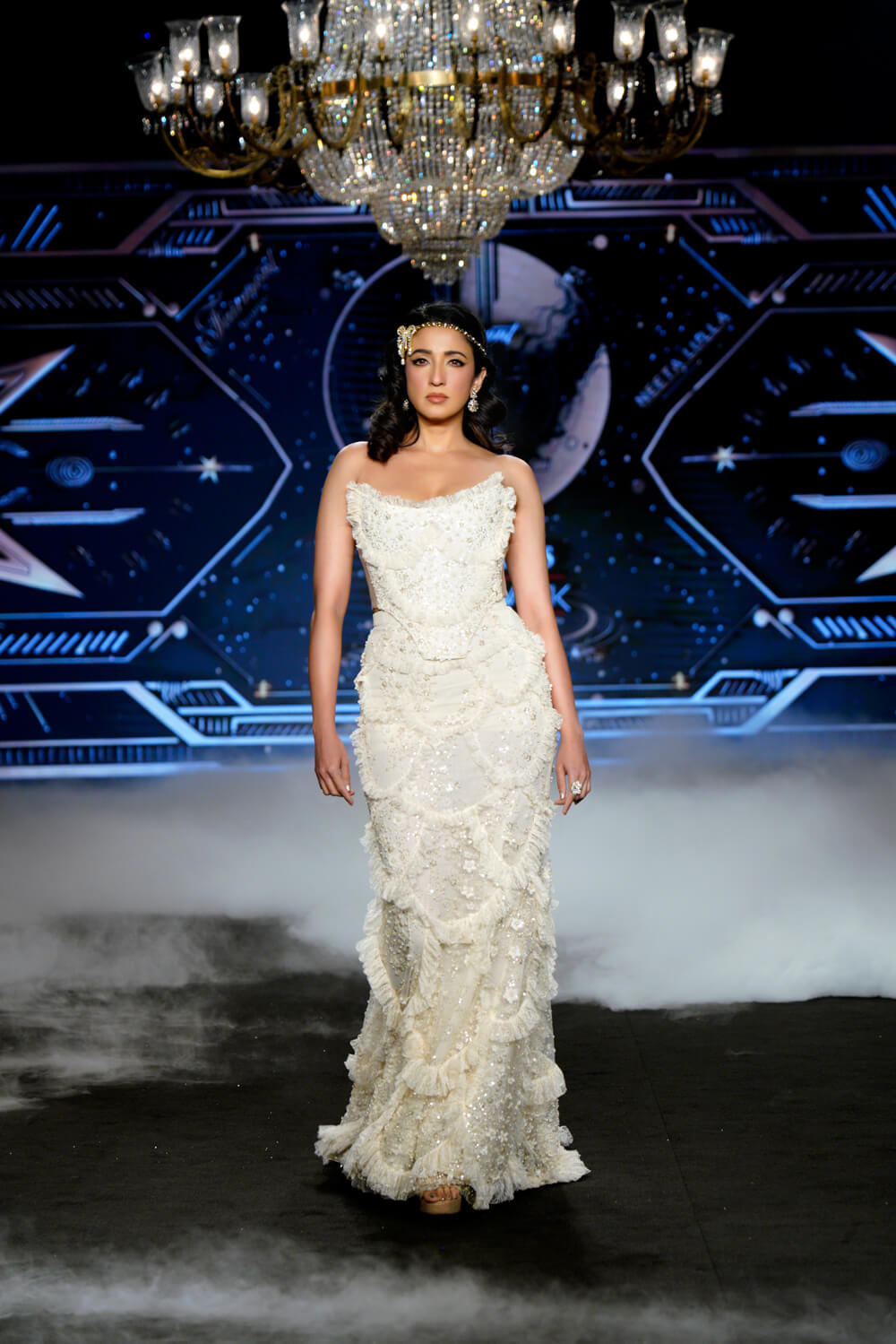 Elsa - Chantily Lace Corset Skirt Set - NSL FASHION PVT LTD