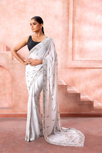Embellished Chiffon Saree - NSL FASHION PVT LTD
