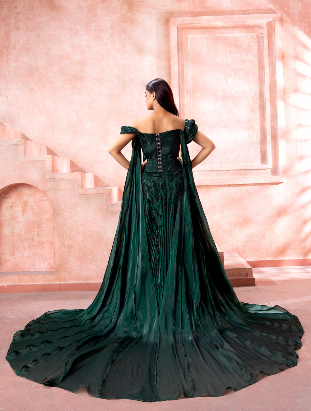 Emerald Symphony - Skirt Set - NSL FASHION PVT LTD