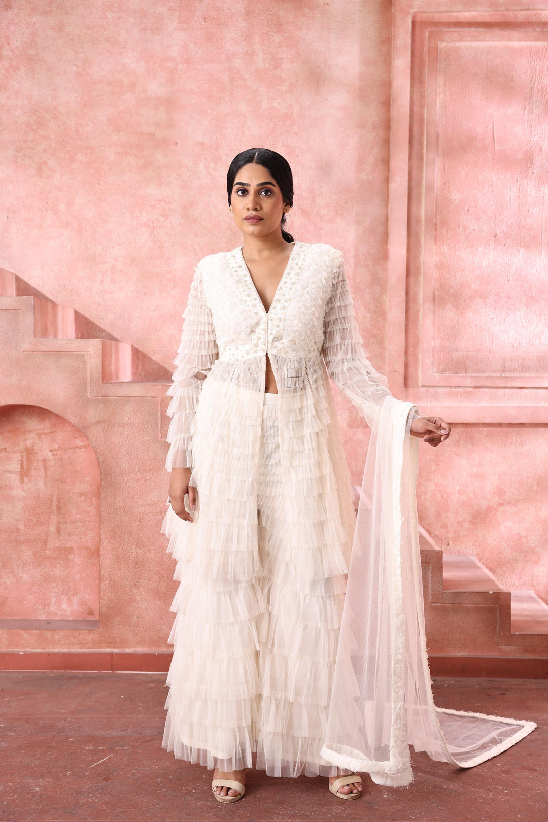 Hiya-Ruffled set - NSL FASHION PVT LTD