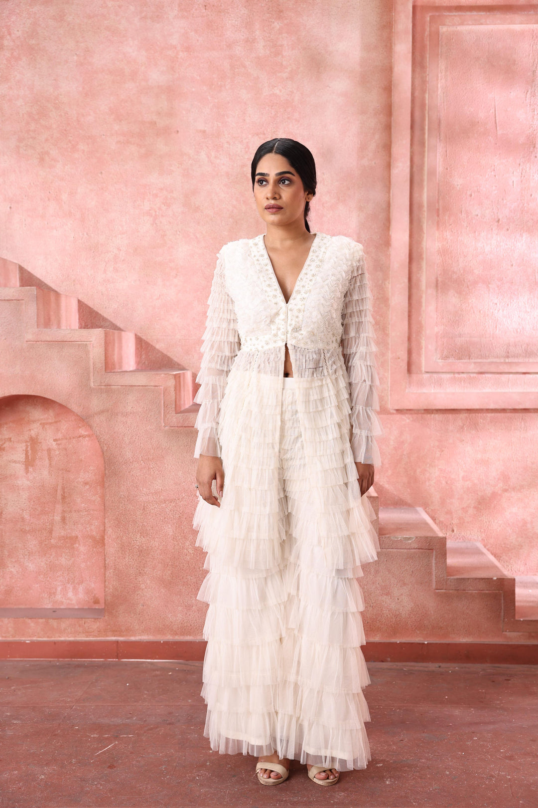 Hiya-Ruffled set - NSL FASHION PVT LTD