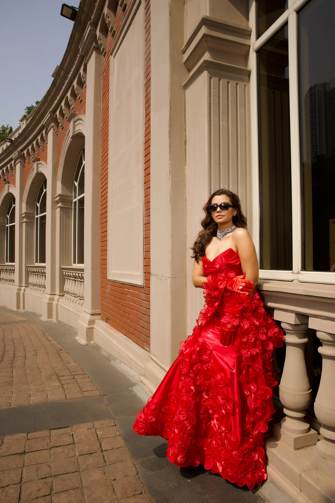 Crimson Red Skirt Set