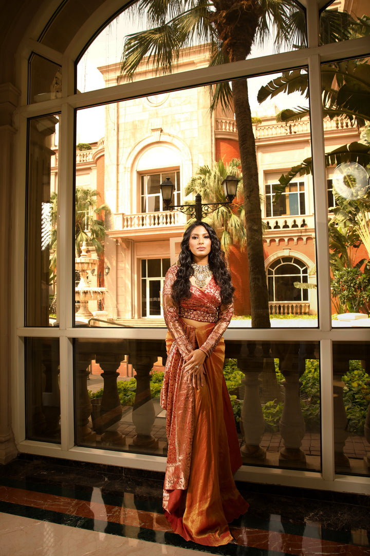 Timeless Modern Kanjeevaram Saree with Intricate Zardosi Art - NSL FASHION PVT LTD