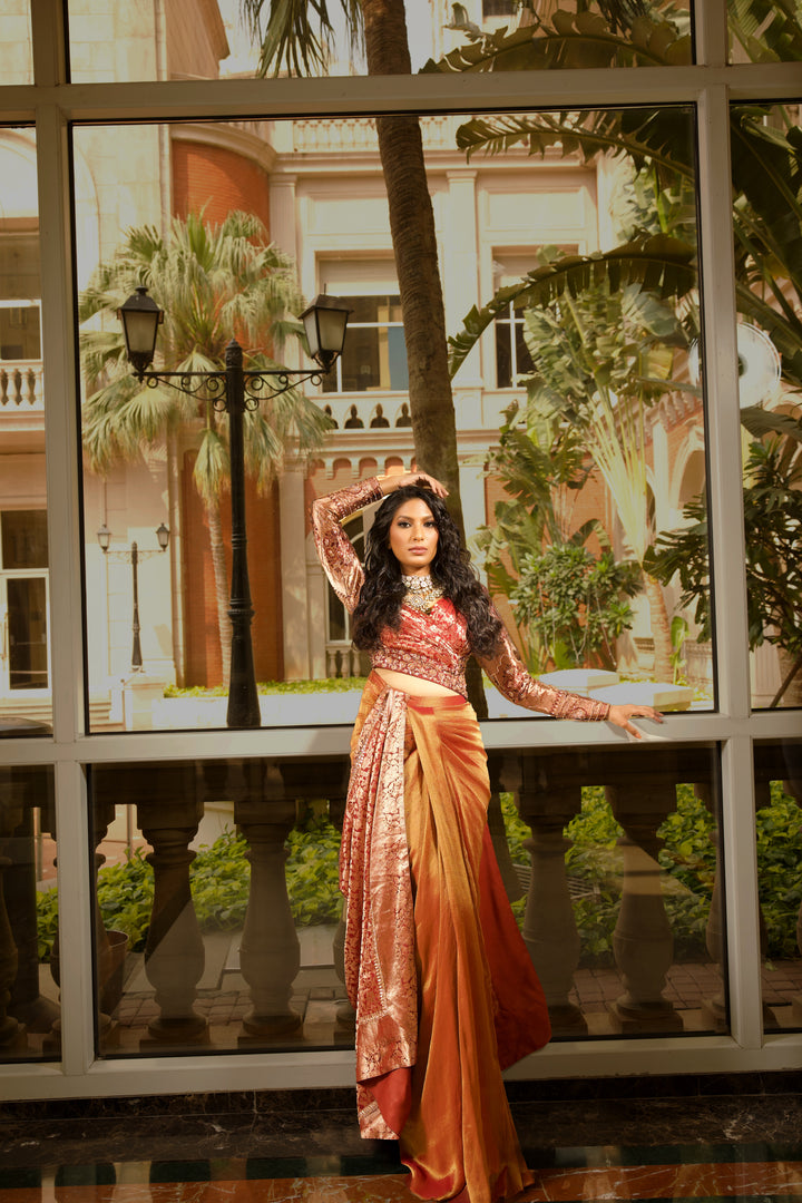 Timeless Modern Kanjeevaram Saree with Intricate Zardosi Art - NSL FASHION PVT LTD