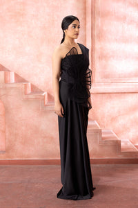 Midnight Noir Saree Gown - NSL FASHION PVT LTD