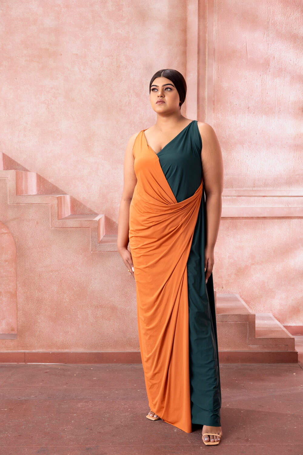 Mirage-Draped Gown - NSL FASHION PVT LTD