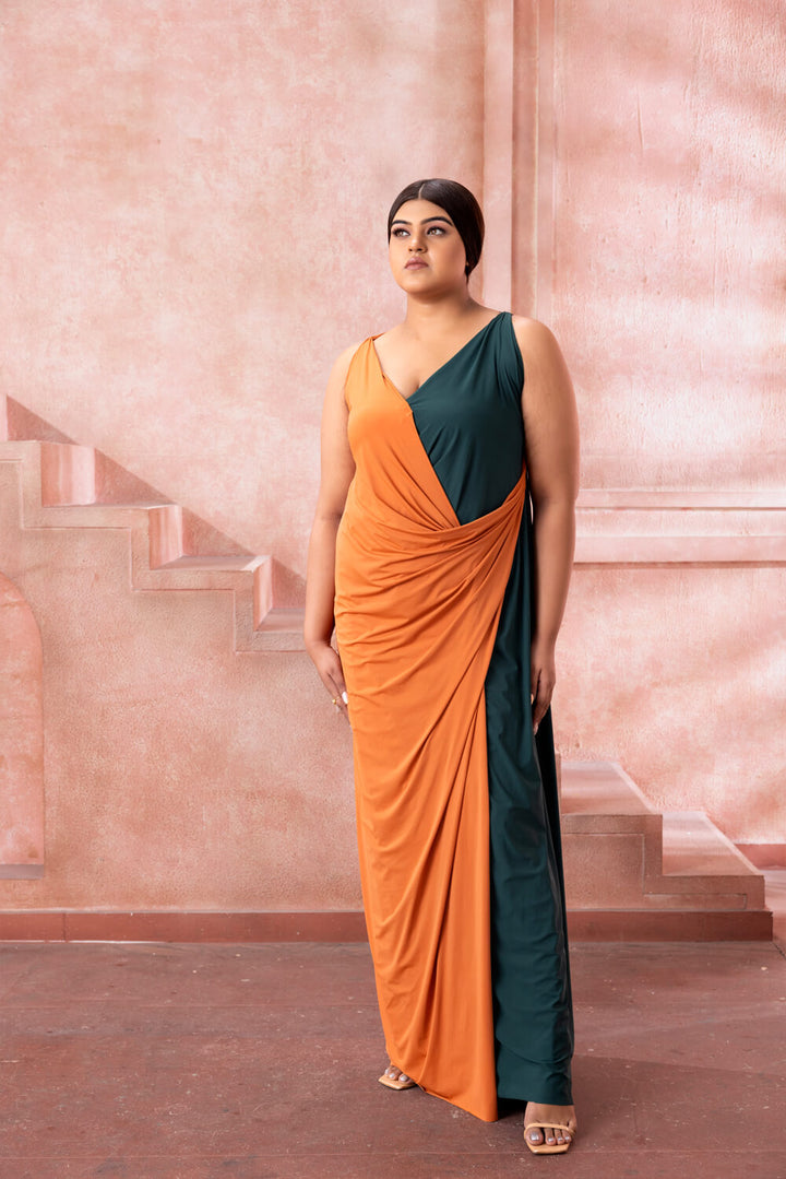 Mirage-Draped Gown - NSL FASHION PVT LTD