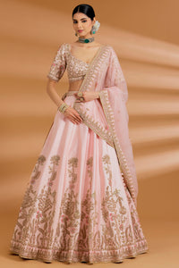 Blush Pink Couture Lehenga Set - BLUSH PINK - Lehengas - image 1