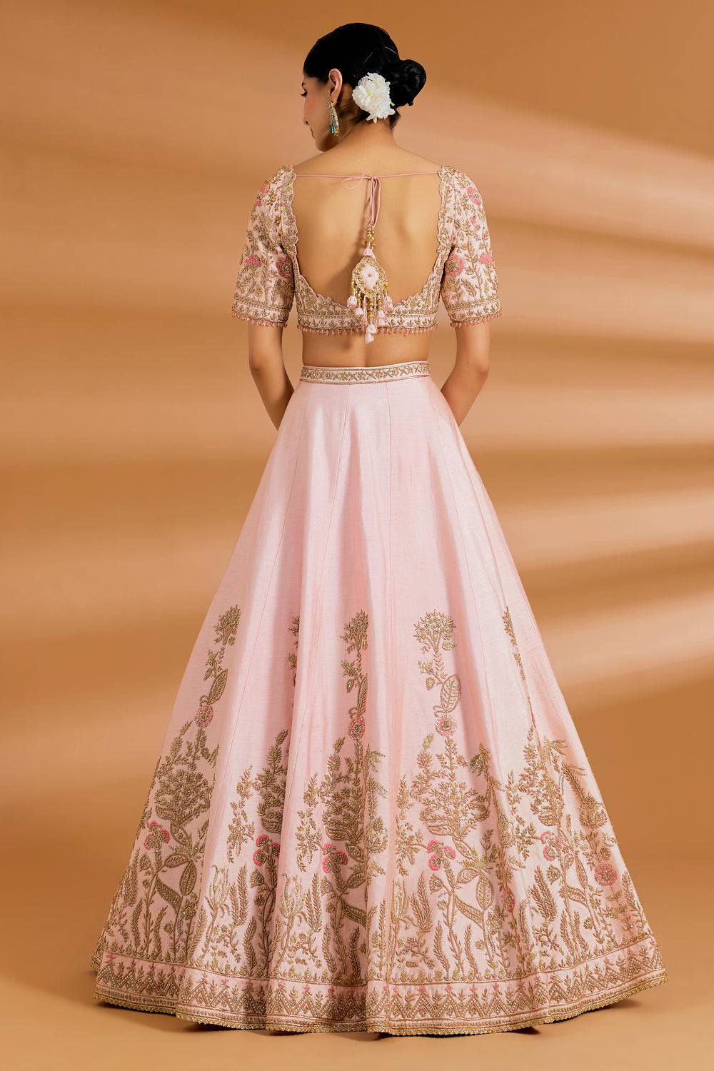 Blush Pink Couture Lehenga Set