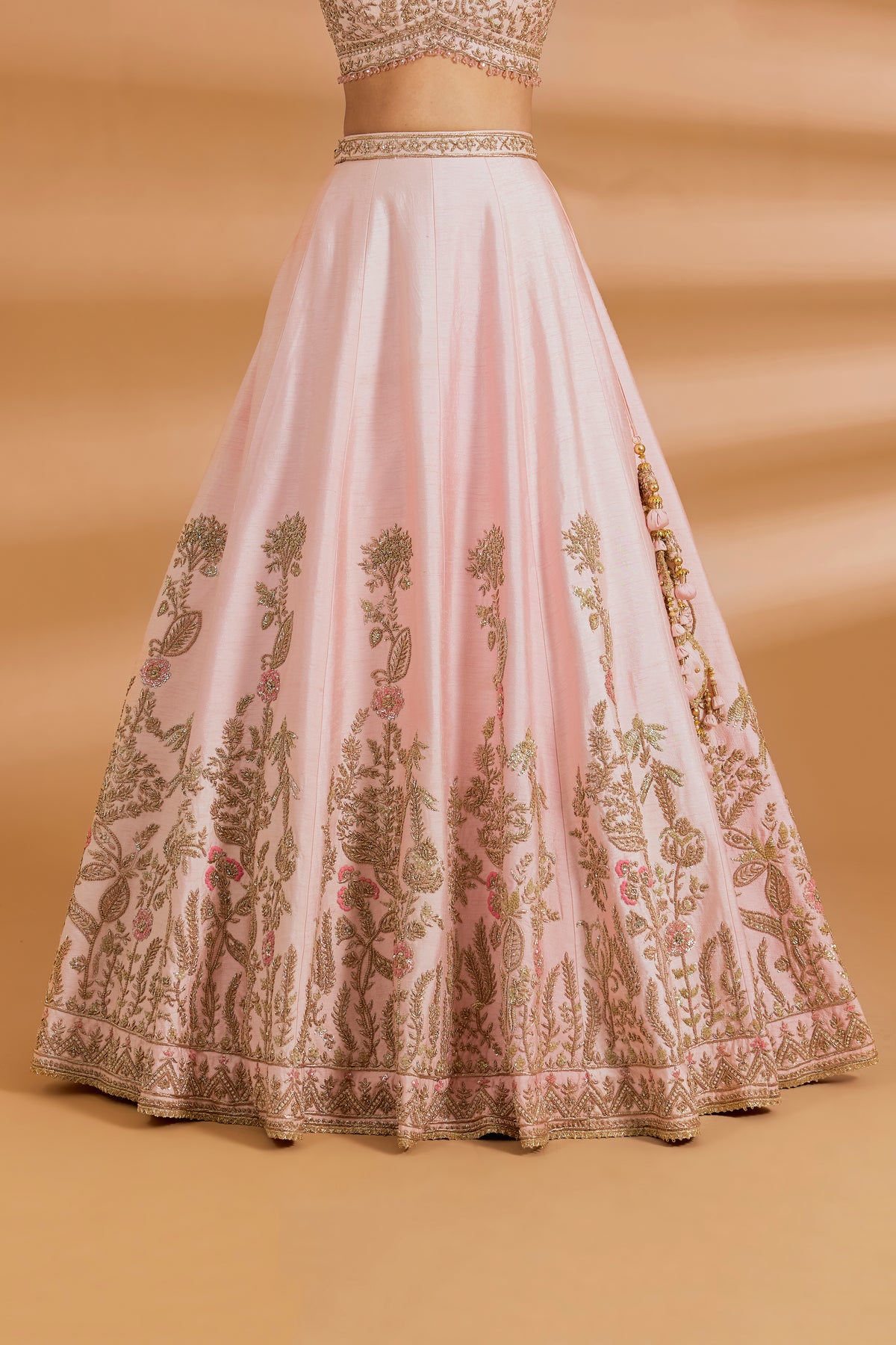 Blush Pink Couture Lehenga Set - BLUSH PINK - Lehengas - image 3