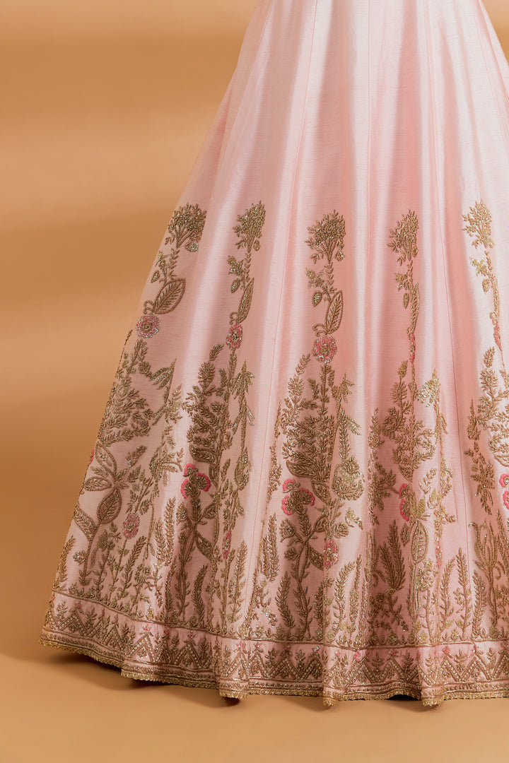 Blush Pink Couture Lehenga Set - BLUSH PINK - Lehengas - image 4