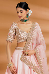 Blush Pink Couture Lehenga Set - BLUSH PINK - Lehengas - image 5