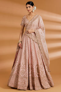 Blush Pink Bridal Couture Lehenga Set - BLUSH PINK - Lehengas - image 1