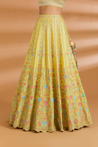 Butter Yellow Couture Lehenga Set - BUTTER YELLOW - Lehengas - image 3