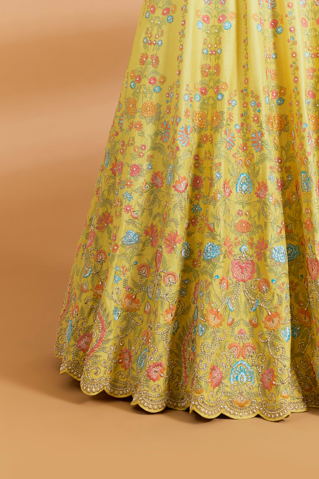 Butter Yellow Couture Lehenga Set - BUTTER YELLOW - Lehengas - image 4