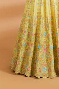 Butter Yellow Couture Lehenga Set - BUTTER YELLOW - Lehengas - image 4