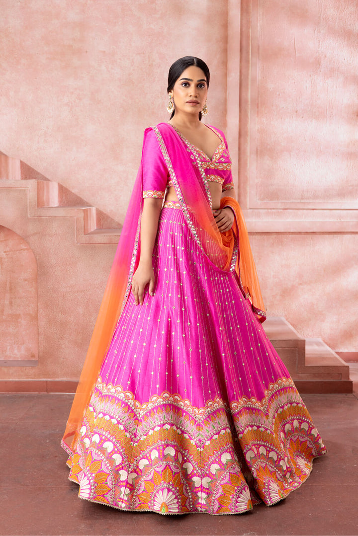 Chandra- Resham Lehenga