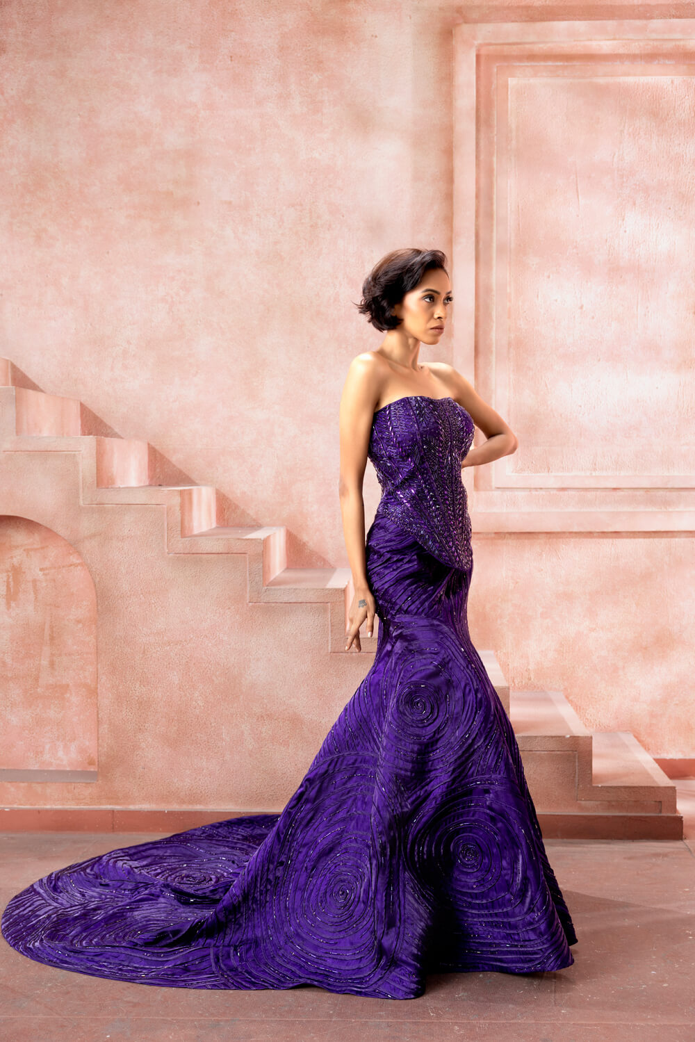 Amethyst Allure-Skirt set