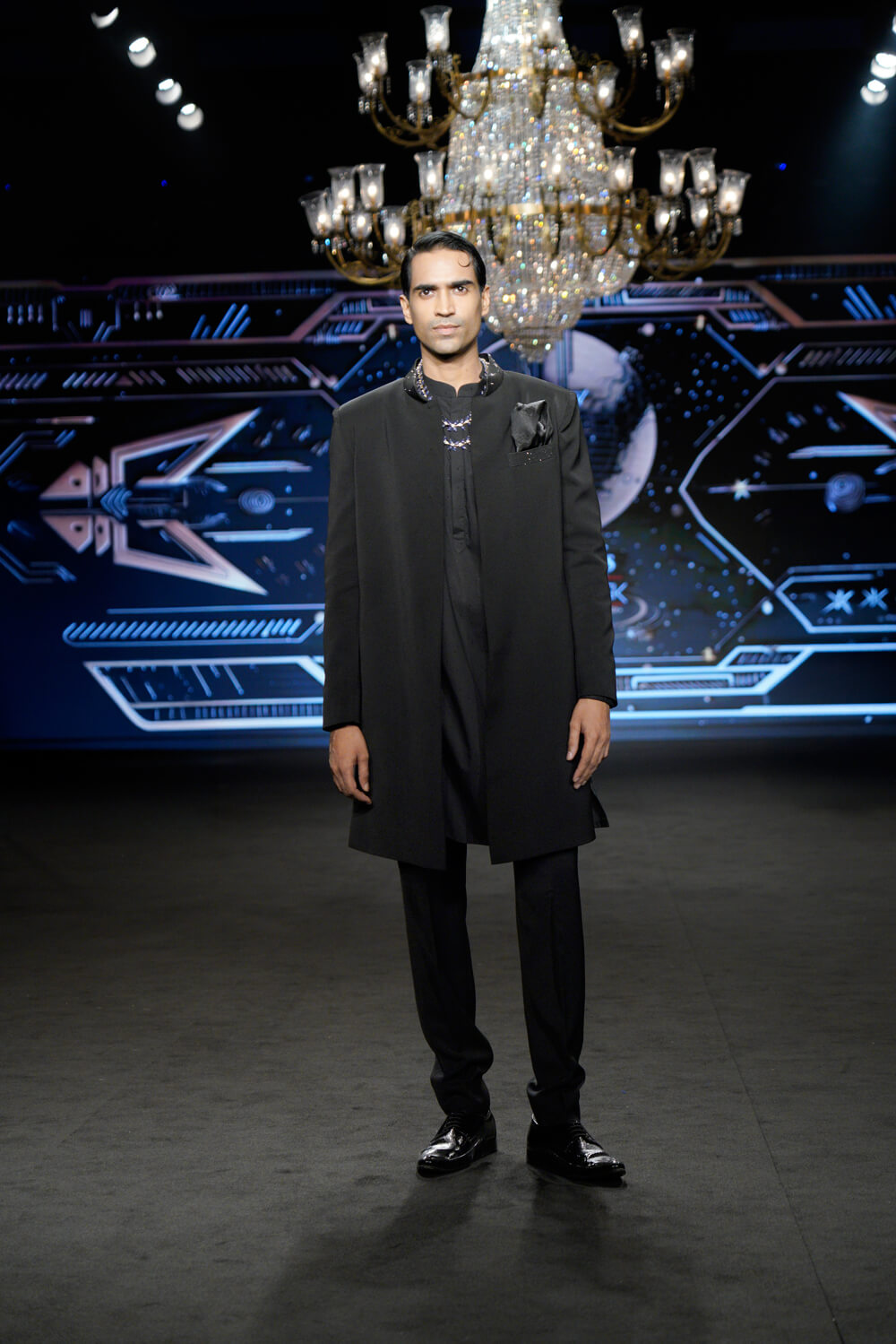 Nocturne - Midnight Blue Sherwani Set - NSL FASHION PVT LTD