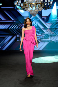 Renee- Hot Pink Saree gown - NSL FASHION PVT LTD