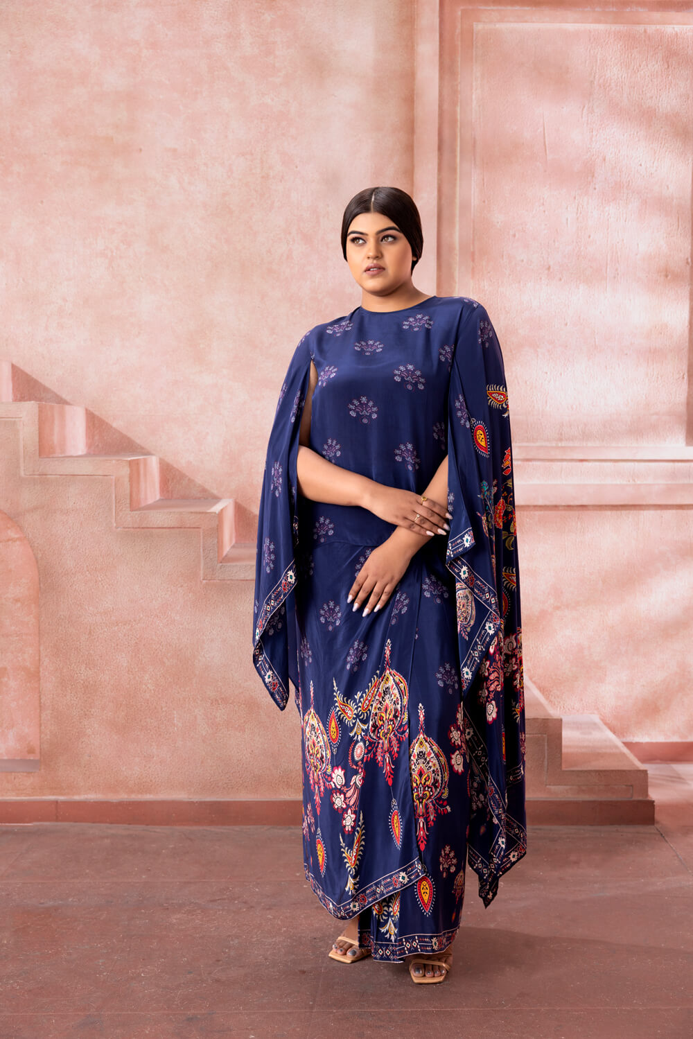 Shakti- Royal Blue Straight cut kurta - NSL FASHION PVT LTD