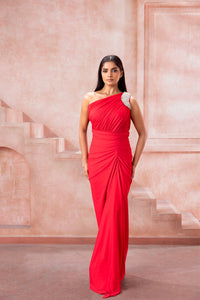 Sia- Draped gown - NSL FASHION PVT LTD