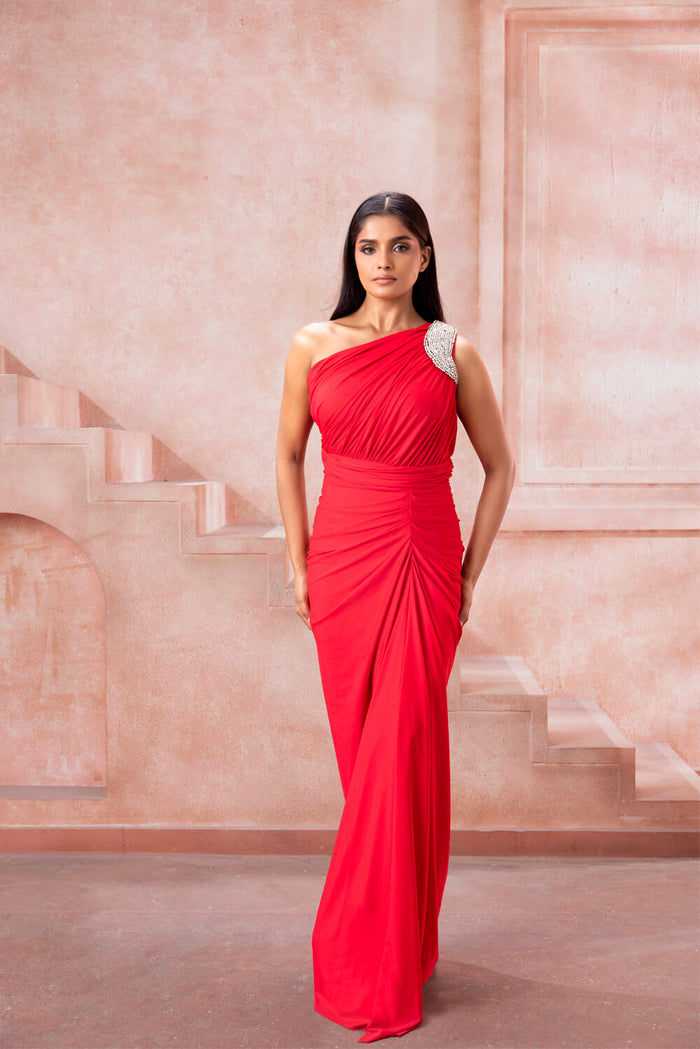 Sia- Draped gown - NSL FASHION PVT LTD