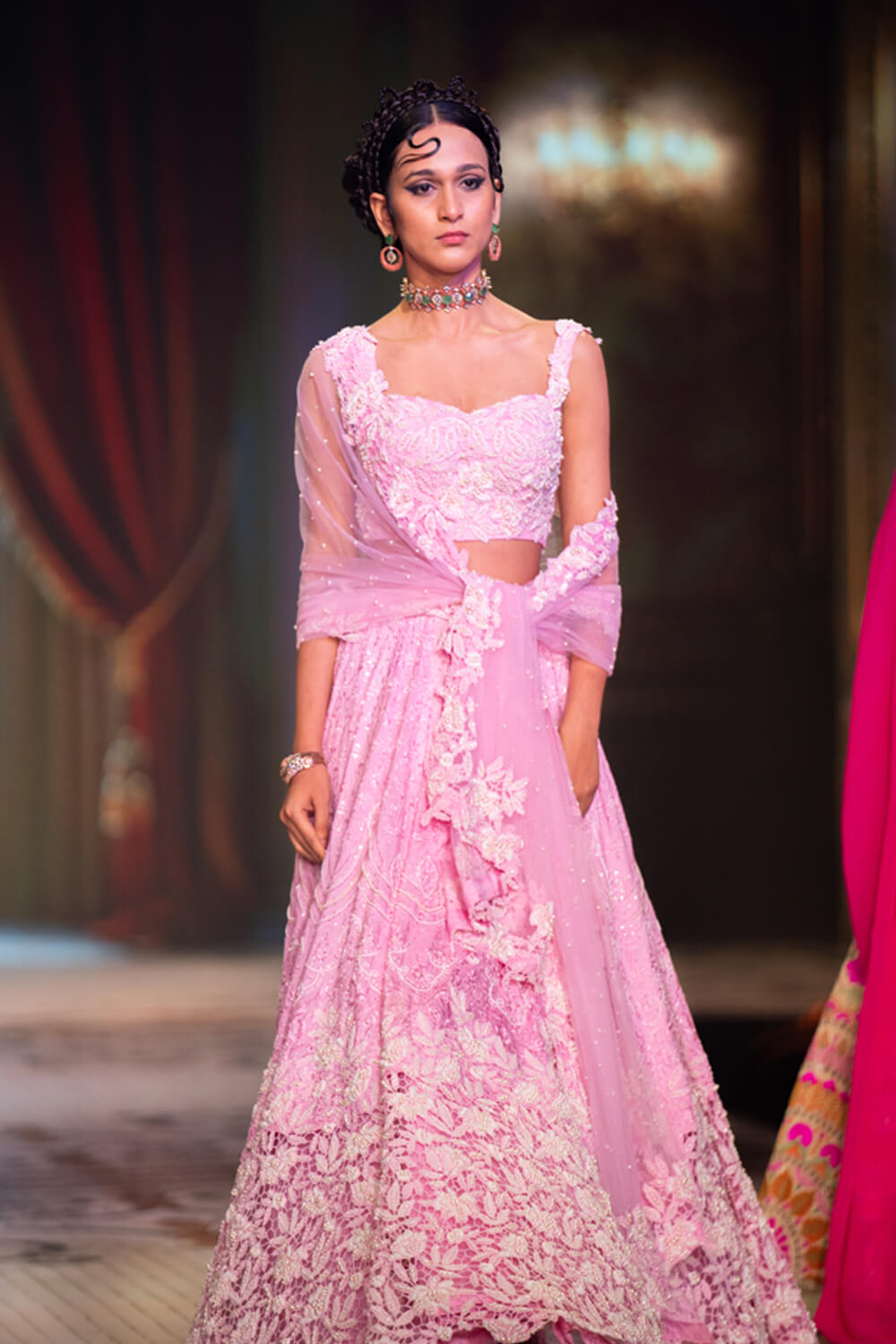 Chand Chhupa Lehenga by Neeta Lulla view 4