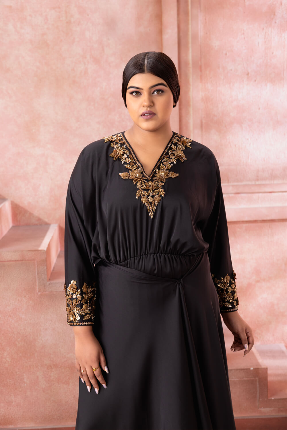 Zehra- Black Kaftan - NSL FASHION PVT LTD