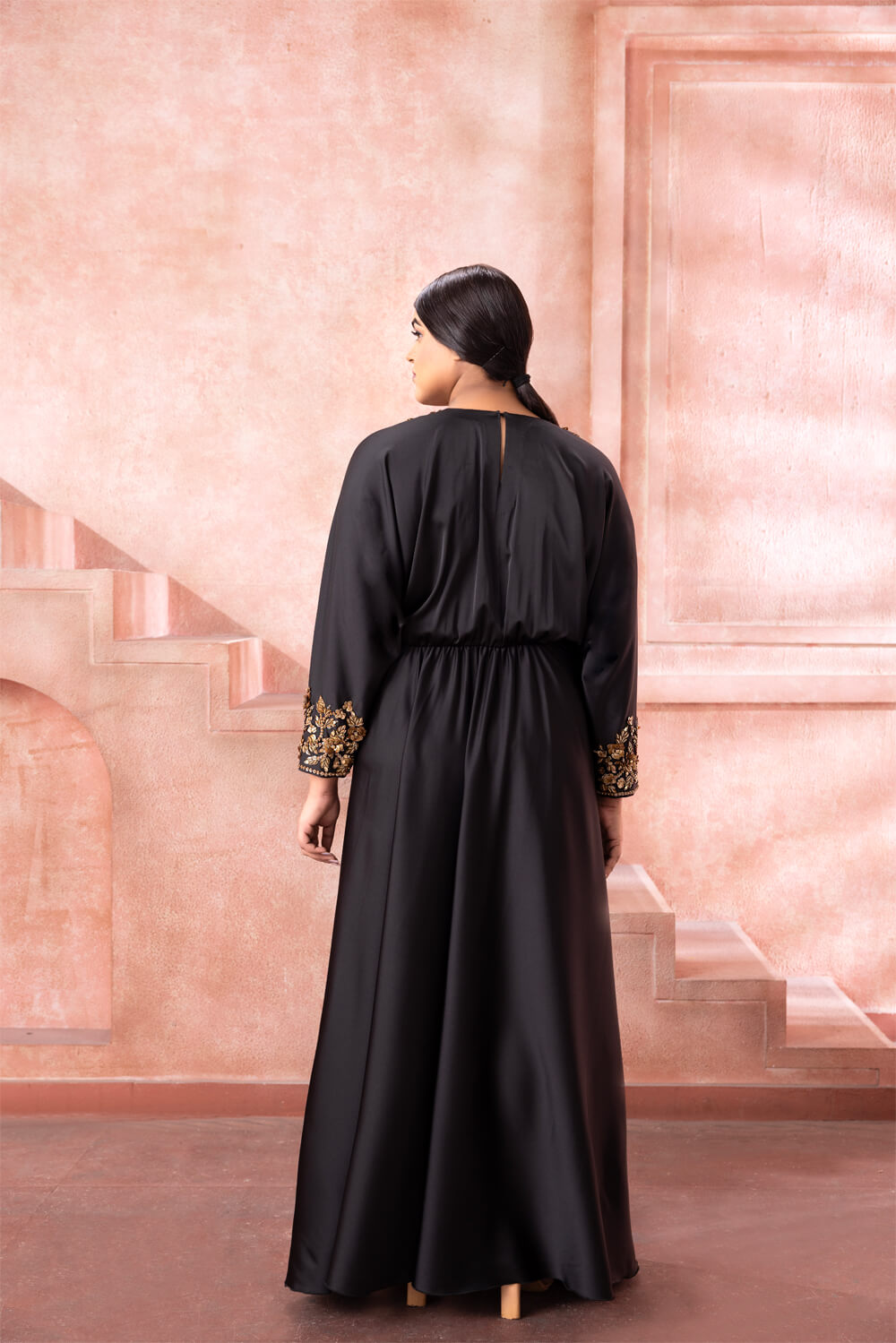 Zehra- Black Kaftan - NSL FASHION PVT LTD