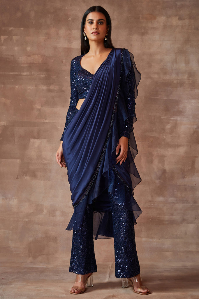 Sapphire - Mehr saree set- Royal Blue