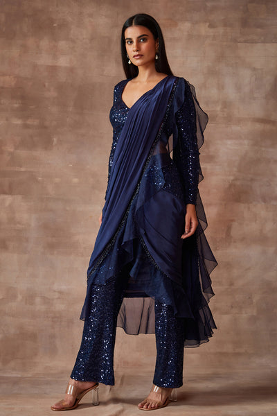 Sapphire - Mehr saree set- Royal Blue