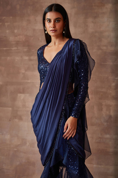 Sapphire - Mehr saree set- Royal Blue