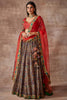 Bahar- Kalam ki chamak lehenga set- Multicolored