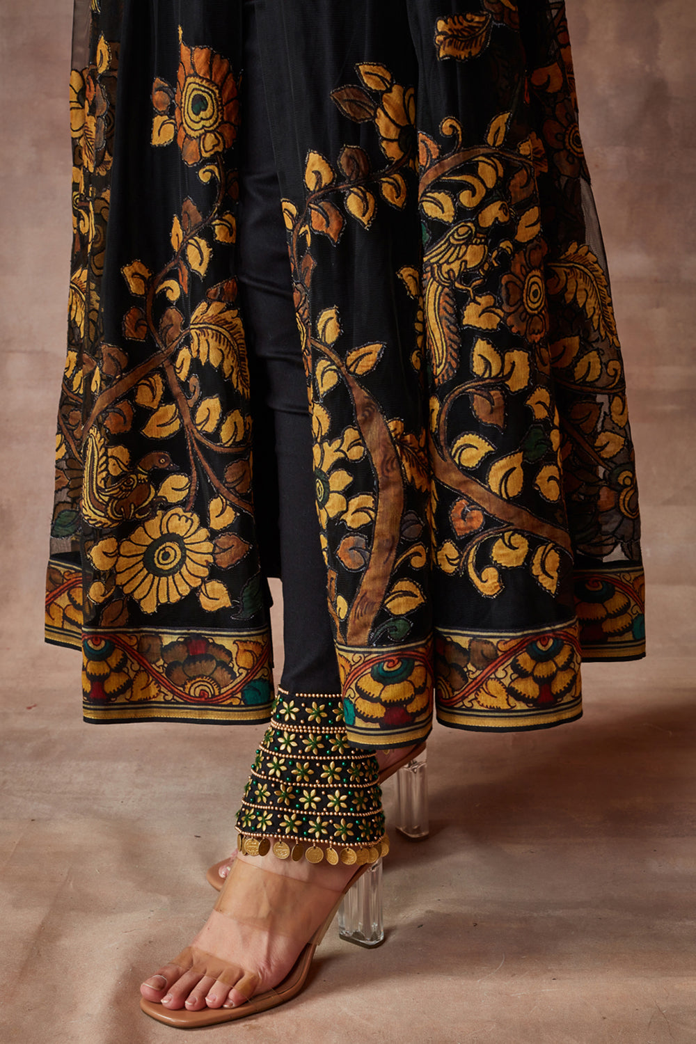 Behroz- Kalam ki chamak anarkali set- Ink Black